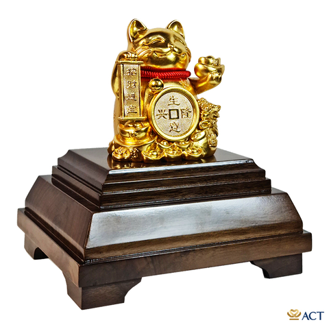 Quà tặng Mèo Thần Tài Vàng Lá 24k ACT GOLD ISO 9001:2015 (Mẫu 2)