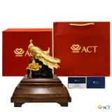 Quà tặng Chim Công dát vàng 24k ACT GOLD ISO 9001:2015