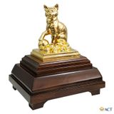 Quà tặng Tượng Mèo Phú Quý dát vàng 24k ACT GOLD ISO 9001:2015
