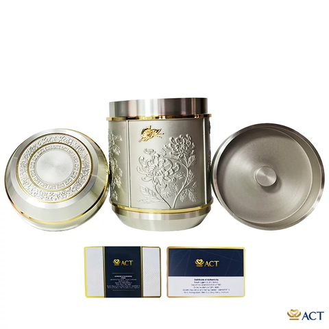 Quà tặng Hộp Trà Bốn Mùa dát vàng 24k ACT GOLD ISO 9001:2015 (Mẫu 2)