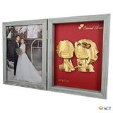 Quà tặng Khung Ảnh Cô Dâu Chú Rể dát vàng 24k ACT GOLD ISO 9001:2015(Mẫu 1)