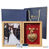 Quà tặng Khung Ảnh Trái Tim dát vàng 24k ACT GOLD ISO 9001:2015(Mẫu 3)