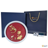 Quà tặng Tranh Chữ Tâm dát vàng 24k ACT GOLD ISO 9001:2015(Mẫu 2)