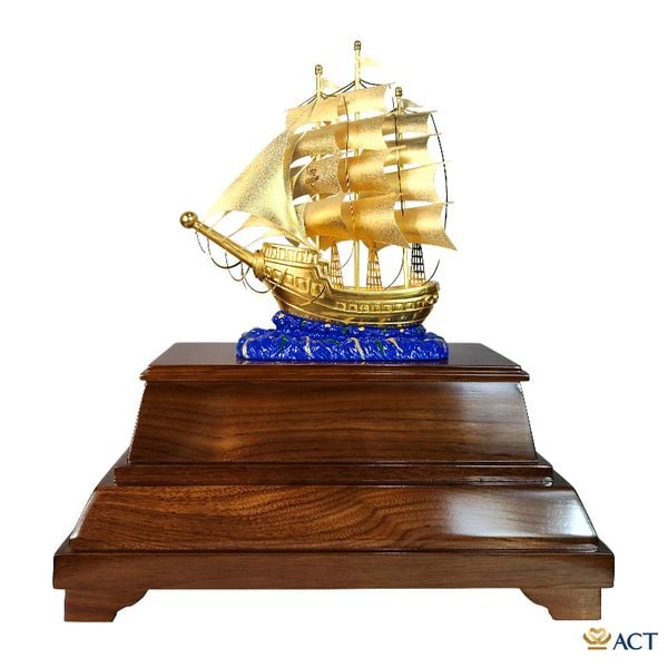 Quà tặng Thuyền Buồm mạ vàng 24k ACT GOLD ISO 9001:2015