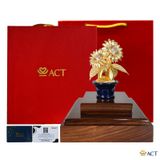 Quà tặng Chậu Hướng Dương dát vàng 24k ACT GOLD ISO 9001:2015 (Mẫu 2)