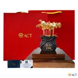 Quà tặng Chậu Lan 11 Cành dát vàng 24k ACT GOLD ISO 9001:2015