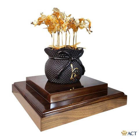 Chậu Lan 11 Cành dát vàng 24k ACT GOLD