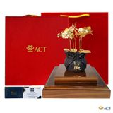 Quà tặng Chậu Lan 5 Cành dát vàng 24k ACT GOLD ISO 9001:2015