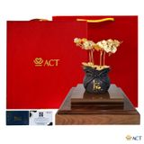 Quà tặng Chậu Lan 6 Cành dát vàng 24k ACT GOLD ISO 9001:2015