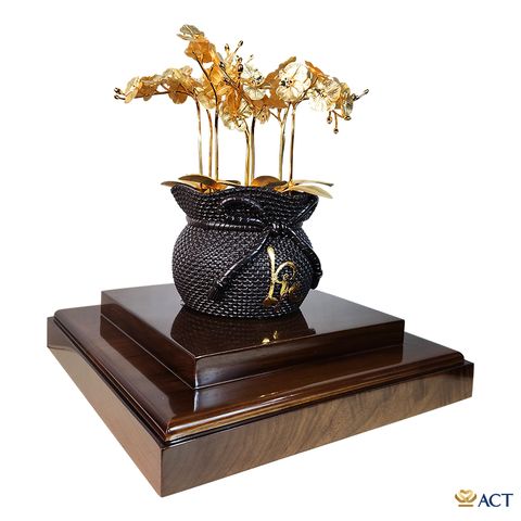 Chậu Lan 9 Cành dát vàng 24k ACT GOLD