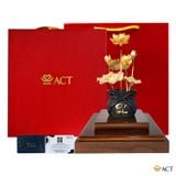 Quà tặng Chậu Sen 7 Cành dát vàng 24k ACT GOLD ISO 9001:2015