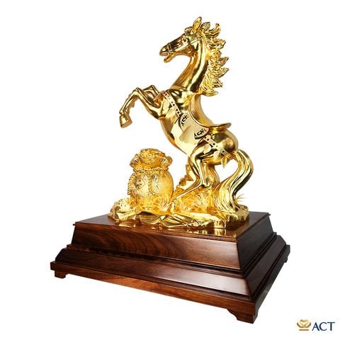Quà tặng Ngựa Chiến Thắng Cỡ Đại dát vàng 24k ACT GOLD ISO 9001:2015