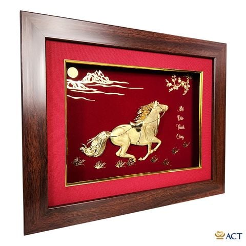 Tranh Ngựa dát vàng 24k ACT GOLD