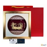 Quà tặng tranh Đôi Thiên Nga dát vàng 24k ACT GOLD ISO 9001:2015 (Mẫu 3)