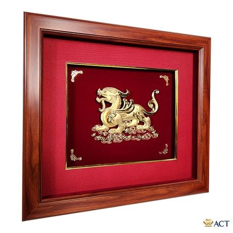 Tranh Tỳ Hưu dát vàng 24k ACT GOLD