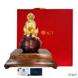 Quà tặng Tượng Khỉ dát vàng 24k ACT GOLD ISO 9001:2015