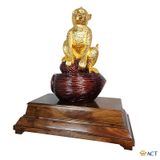 Quà tặng Tượng Khỉ dát vàng 24k ACT GOLD ISO 9001:2015
