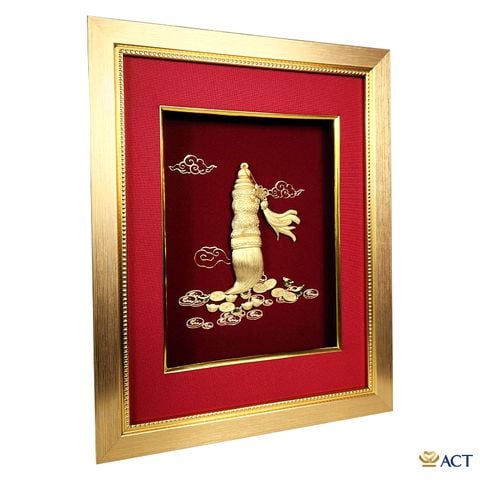 Tranh Bút Lông dát vàng 24k ACT GOLD