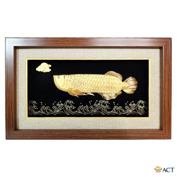 Tranh Cá Rồng dát vàng 24k ACT GOLD ISO 9001:2015