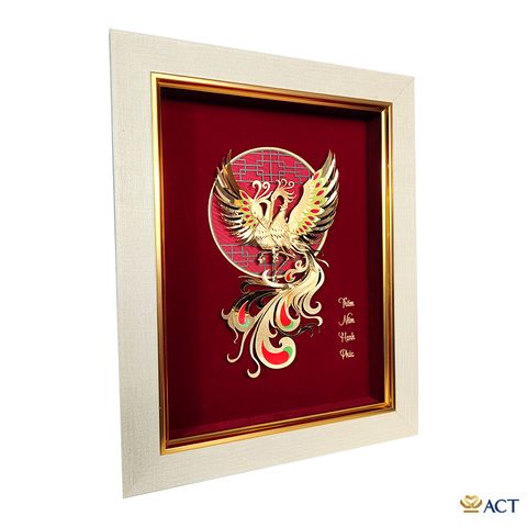 tranh Đôi Chim Công dát vàng 24k ACT GOLD