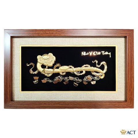 Tranh Gậy Như Ý dát vàng 24k ACT GOLD