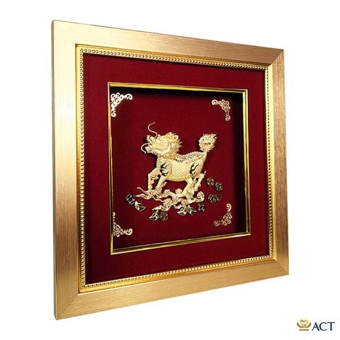 Tranh Tỳ Hưu dát vàng 24k ACT GOLD