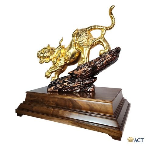 Biểu Trưng Bạch Hổ dát vàng 24k ACT GOLD