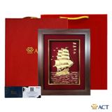 Quà tặng tranh Thuyền dát vàng 24k ACT GOLD ISO 9001:2015 (Mẫu 12)