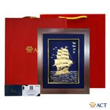 Quà tặng tranh Thuyền dát vàng 24k ACT GOLD ISO 9001:2015 (Mẫu 14)