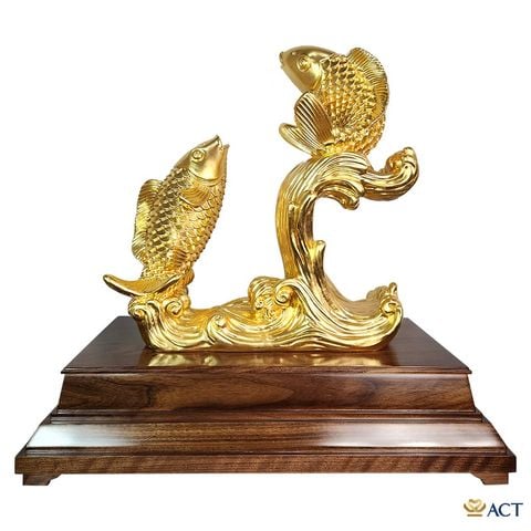 Quà tặng Song Ngư dát vàng 24k ACT GOLD ISO 9001:2015 (mẫu 3)
