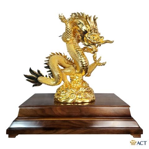 Quà tặng tượng Thanh Long dát vàng 24k ACT GOLD ISO 9001:2015