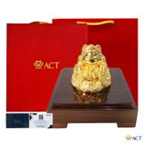 Quà tặng tượng Thiềm Thừ dát vàng 24k ACT GOLD ISO 9001:2015