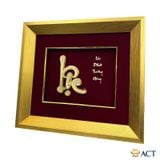 Quà tặng Tranh Chữ Lộc dát vàng 24k ACT GOLD ISO 9001:2015