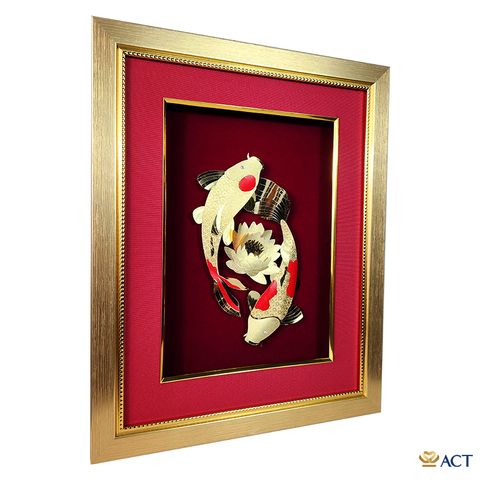 Tranh Cung Song Ngư dát vàng