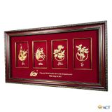 Tranh Tứ Quý dát vàng 24k ACT GOLD ISO 9001:2015