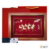 Tranh Bát Mã dát vàng 24k ACT GOLD ISO 9001:2015