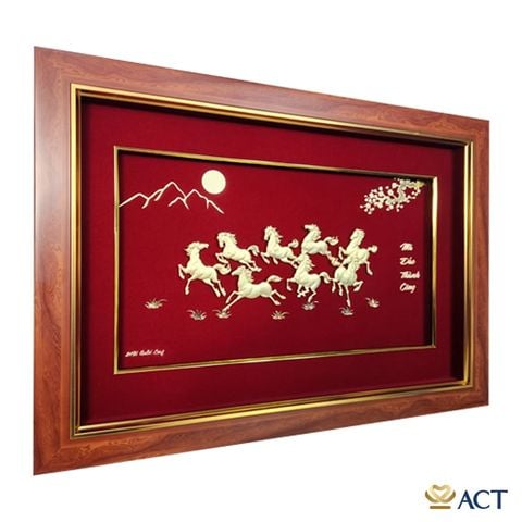 Tranh Bát Mã dát vàng 24k ACT GOLD ISO 9001:2015