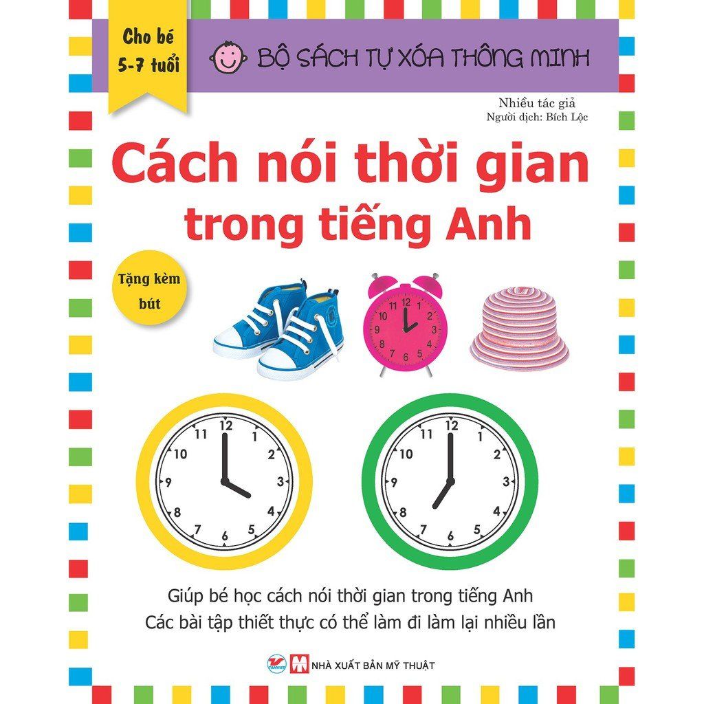 Sách - Bộ Sách Tự Xóa Thông Minh - Cách Nói Thời Gian Trong Tiếng Anh Sách Song Ngữ