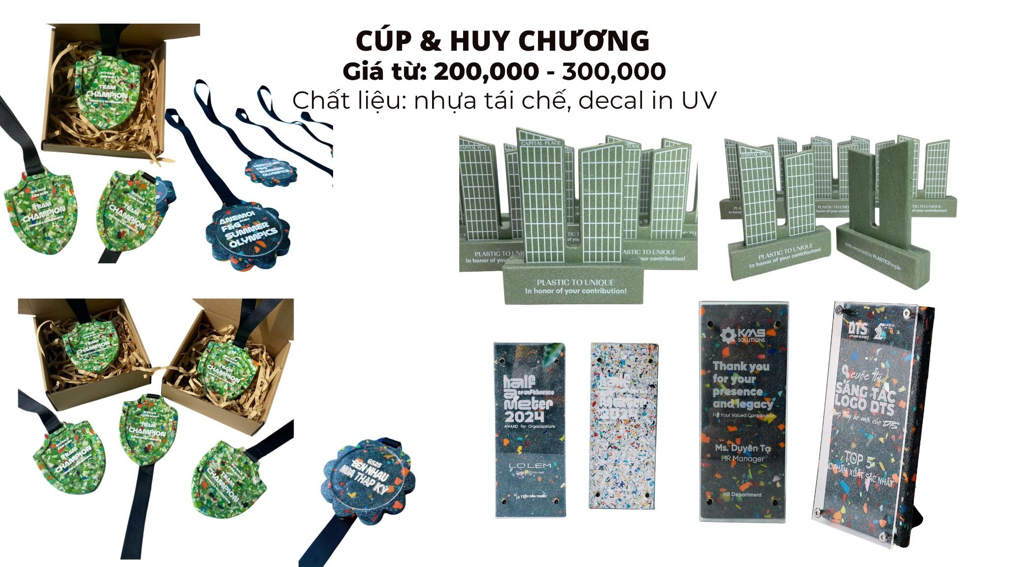 Cúp & Huy Chương Nhựa Tái Chế