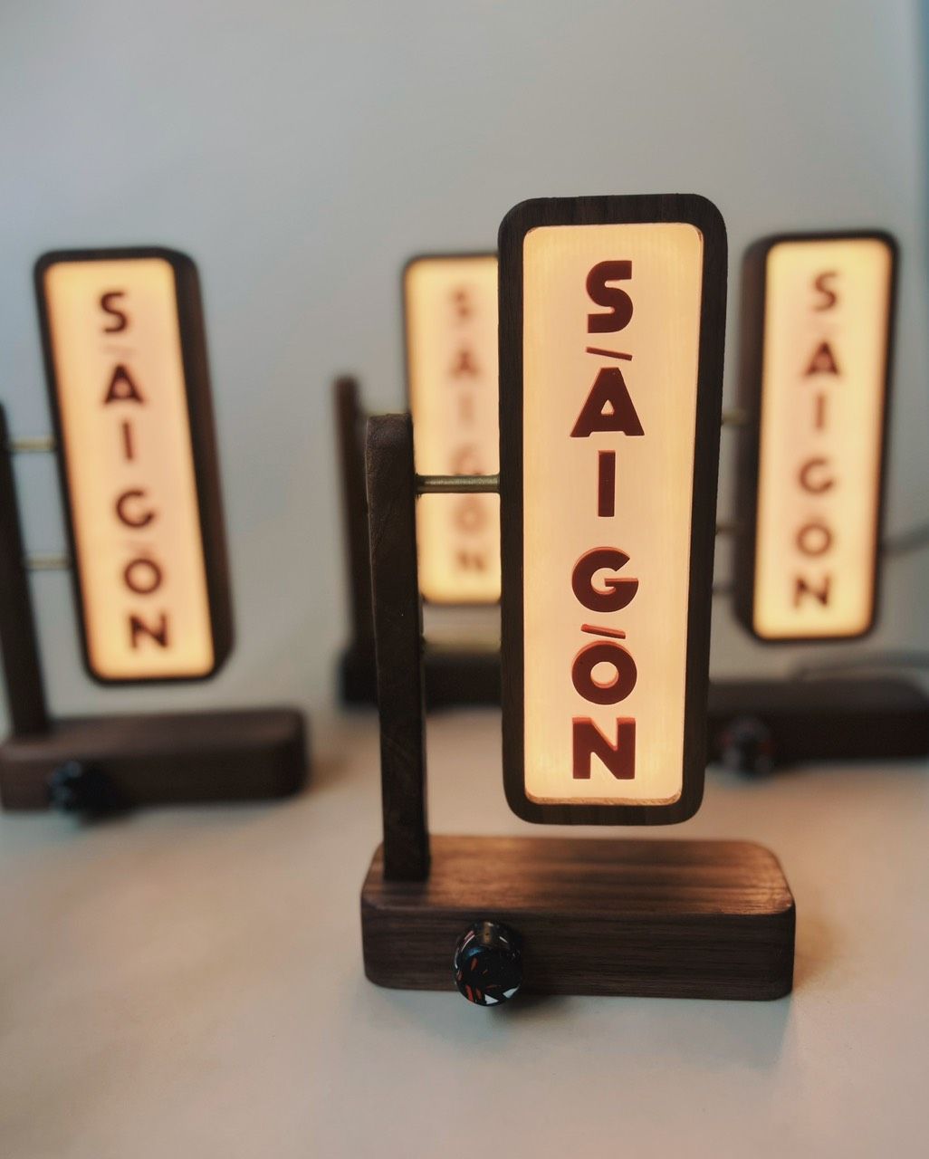 Đèn Gỗ Địa Danh - Custom Chữ / Màu Sắc