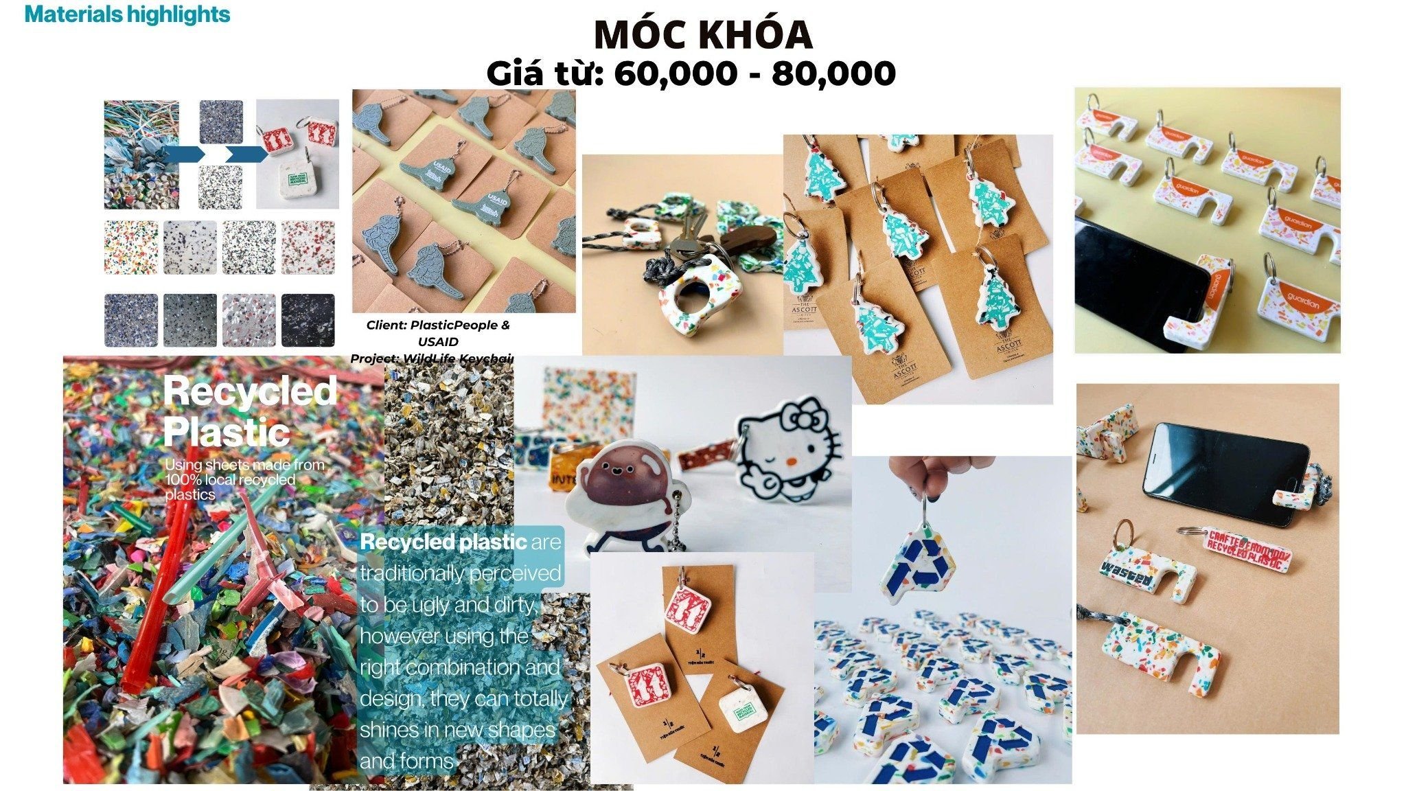 Móc Chìa Khóa & Đỡ Điện Thoại - Nhựa Tái Chế