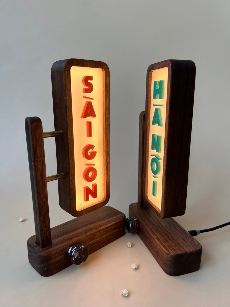 Đèn Gỗ Địa Danh - Custom Chữ / Màu Sắc