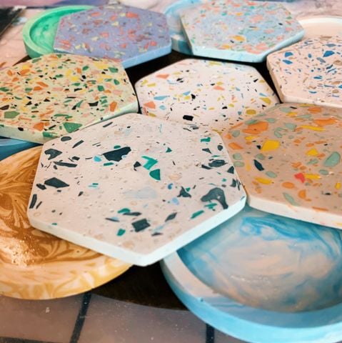  Workshop Coaster Making / Làm Lót Ly - Jesmonite Workshop 
