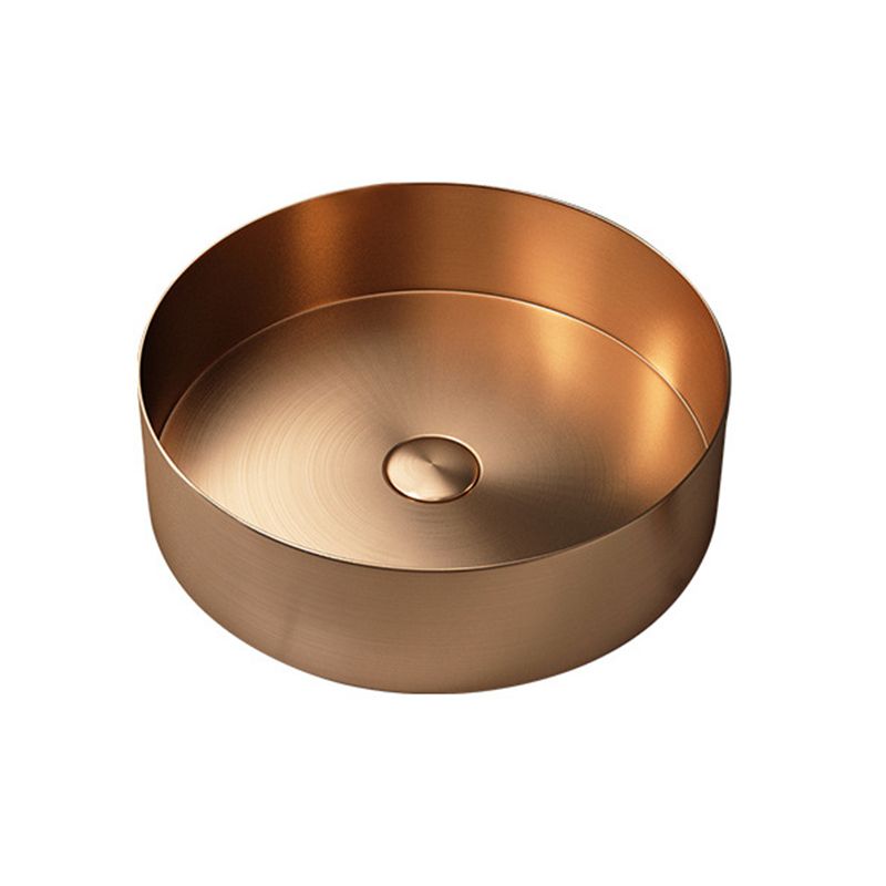 Lavabo inox mạ đồng đặt bàn 75D40