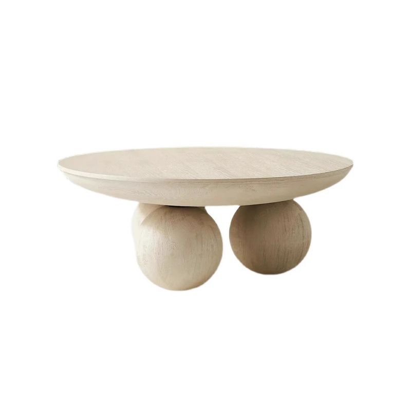 Zephyr Mango Wood Round Coffee Table