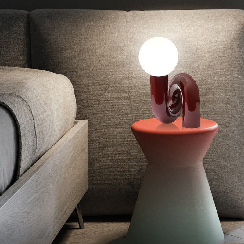 Red U Shape Lamp