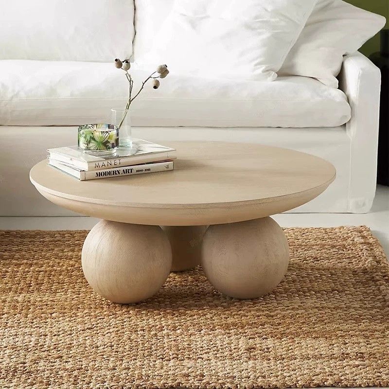 Zephyr Mango Wood Round Coffee Table