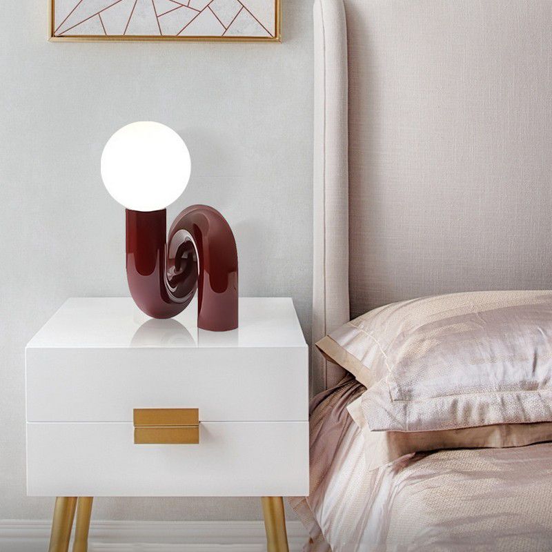 Red U Shape Lamp