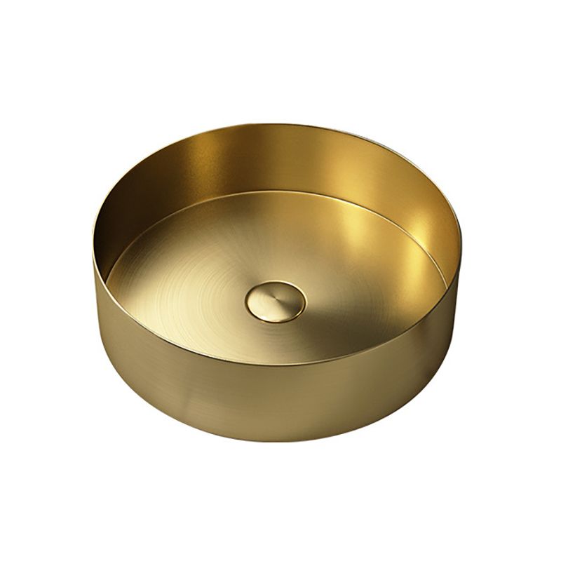 Lavabo inox mạ đồng đặt bàn 75D40