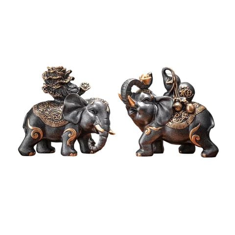  Cặp tượng voi trang trí Á Đông 0004 